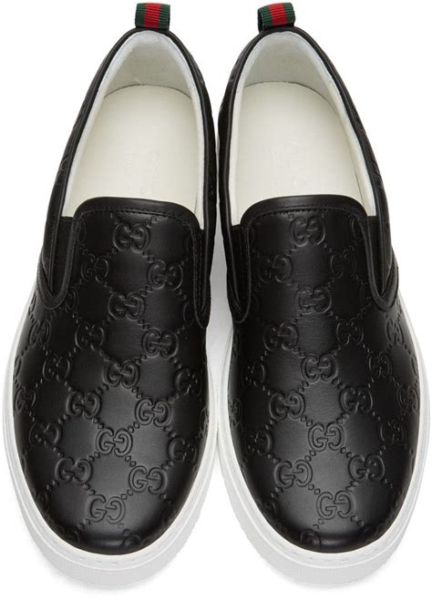 gucci slip pn|Gucci embossed slip on shoes.